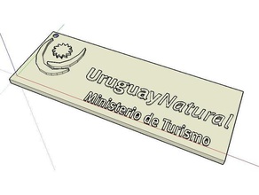 uruguay doğal Anahtarlık işaretler logoları 3d print model - Mito3D