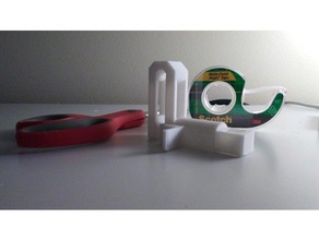 confezione regalo cintura clip, nastro adesivo e forbici strumenti di natale carta utile 3d print model - Mito3D