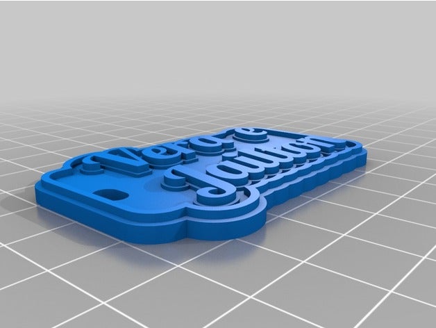 minha personalizado de várias linhas tag porta-chaves chaveiros 3D print model - Mito3D