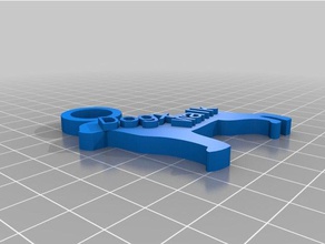 dogxwalk1 de porte-clés personnalisé 3d print model - Mito3D