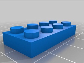 2x4 lego-Stein Bau - Spielzeug angepasst 3d print model - Mito3D