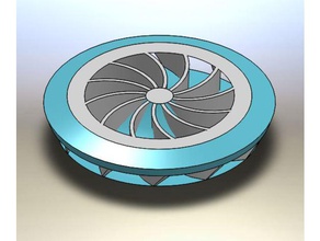 air-powered top-v20 mechanisch ist - Spielzeug Schlag Stirnrad Spinnen Kreisel 3d print model - Mito3D