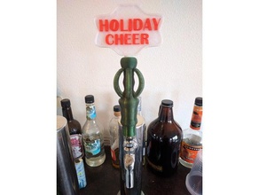 holiday cheer interchangeable tap handle topper kitchen dining beer 3d print model - Mito3D
