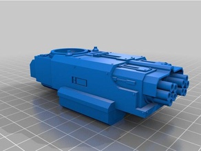 vulcan mega bólter vehículos 40k arma de fuego titan megabolter warhammer warhound 3d print model - Mito3D