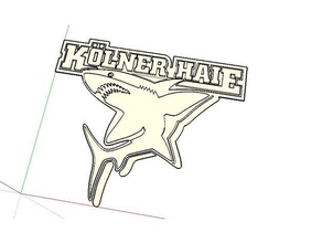 Kölner haie logo Wunsch Freund Zeichen logos 3d print model - Mito3D