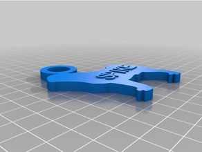 spike i portachiavi personalizzato 3d print model - Mito3D