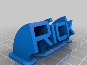 my customized sweeping name plate- rick office 3d print model - Mito3D