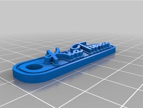 meine angepasste multiline-tag Schlüsselanhänger-kia Thunfisch Schlüsselanhänger 3d print model - Mito3D
