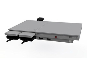 up0619 pistation 2 playstation ince kasa 3d baskı oyun durumda ps2 raspberry pi case 3d print model - Mito3D