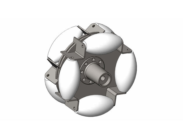 omnidirectional mecanum wheel engineering 3D print model - Mito3D