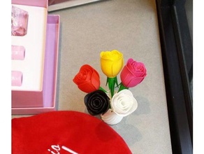 printable rose renforced stem scans replicas flower pansy valentine 3d print model - Mito3D