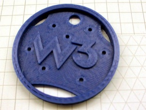 w3 keytag keychains 3d print model - Mito3D