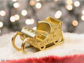 sleigh ornament models christmas santa santas sled 3d print model - Mito3D