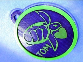 toms deniz kaplumbağası keytag Anahtarlık 3d print model - Mito3D