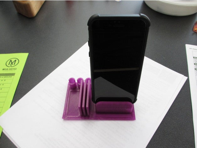 soporte de teléfono escritorio organizador combo los gadgets el iphone 5 dock 3D print model - Mito3D