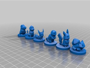 pokecheckers i giocattoli giochi pokemon 3d print model - Mito3D