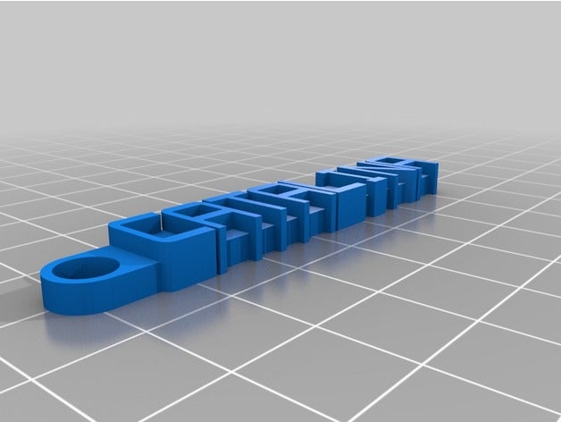 my customized message keychain organization 3D print model - Mito3D