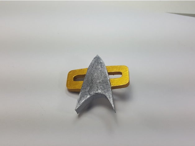 star trek comunicação emblema adereços cosplay prop traje primeiro contato 3D print model - Mito3D