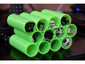 cylindrical cable caddy organization organize organizer 3d print model - Mito3D