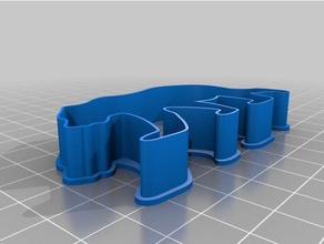 grizzly bear cookie cutter kitchen dining 3d print model - Mito3D