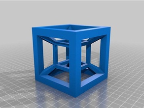 tesseract per la matematica art 4 dimensionali cubo ipercubo 3d print model - Mito3D