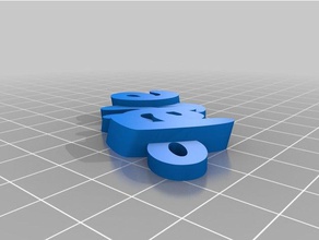 özelleştirilmiş iamburnys benim v2text faye Anahtarlık 3d print model - Mito3D