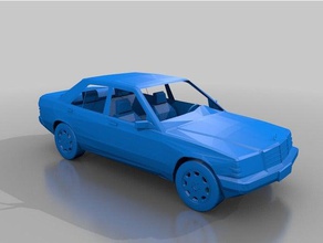 mercedes 190 durchsucht Replikate Auto 3d print model - Mito3D