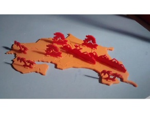 Kosta Rika hazine avı diğer Noel hediye haritalar bulmaca 3d print model - Mito3D