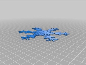 irmas snowflake interactive art customized 3d print model - Mito3D