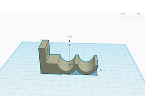 tringle à rideau crochet de montage 2 tiges organisation 3d print model - Mito3D