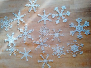 listo imprimir los copos de nieve decoración 3d print model - Mito3D