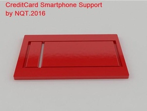 tarjeta de crédito smartphone apoyo móvil 3d print model - Mito3D
