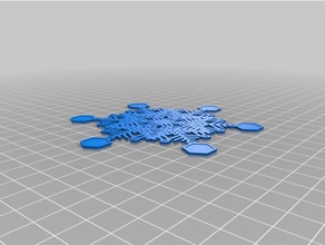 snowflake 2 interactive art customized 3d print model - Mito3D