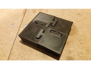 4 piece puzzle puzzles 3d print model - Mito3D