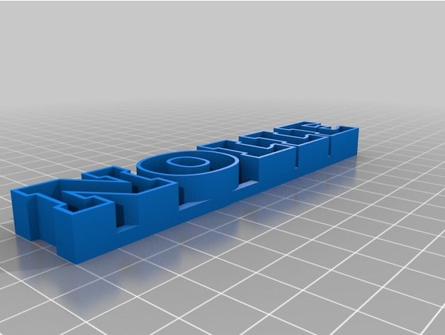 nolle armazenamento de texto esculturas personalizado 3D print model - Mito3D