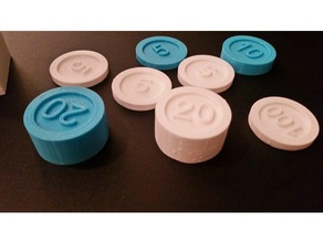 gamify tokens organization children game helpful 3d print model - Mito3D
