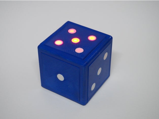 led dé jouet 3D print model - Mito3D