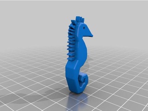 seahorse collier bijoux 3d print model - Mito3D