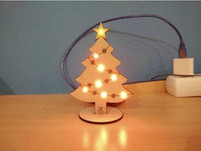 kerstboom de l'électronique arduino fablab erpe-mere lasercut lasercutter 3d print model - Mito3D