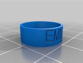 mi personalizados anillo de emma v2 anillos 3d print model - Mito3D