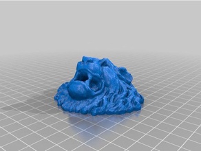 copia de cabeza león 3d impresión 3d print model - Mito3D