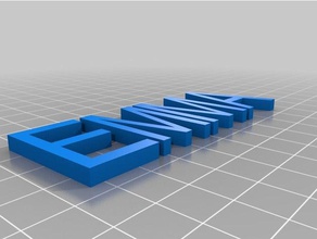emma Typenschild-2holes - Organisation angepasst 3d print model - Mito3D