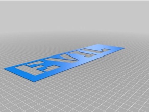 do mal sinais logotipos personalizado 3d print model - Mito3D