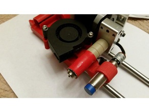 50mm blower fan 12mm indüktif prob montaj prusa i3 x-araba 3d yazıcı parçaları 3d print model - Mito3D