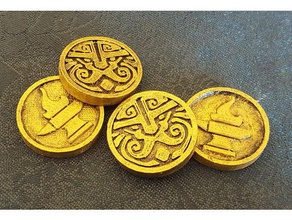 los enanos de oro rpg la moneda juegos 3d print model - Mito3D