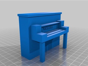 yamaha piano acústico vertical sin banco 3d impresión 3d print model - Mito3D