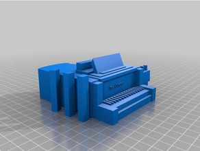 baldwin piano de cauda, sem bancada 3d impressão 3d print model - Mito3D
