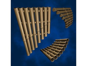 pan flute v2 music instrument instruments musical 3d print model - Mito3D