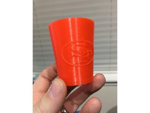 shotglass recipientes 49ers o álcool taça beber sanfrancisco 3d print model - Mito3D