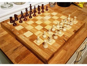diy tablero de ajedrez hecho cnc 3d print model - Mito3D